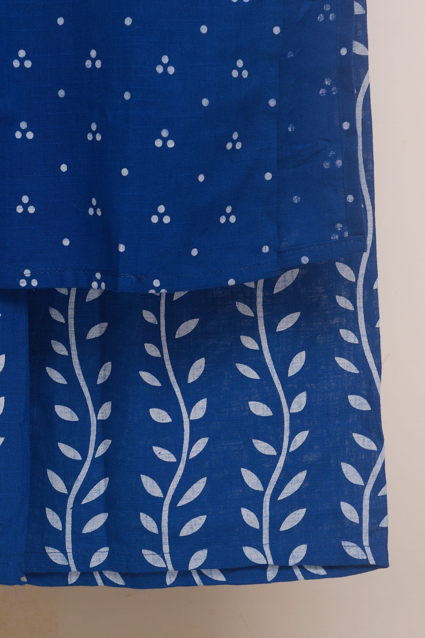 Ivory Hues Indigo Tales Ruh handblock print cotton kurta set — Indian ethnic wear Singapore