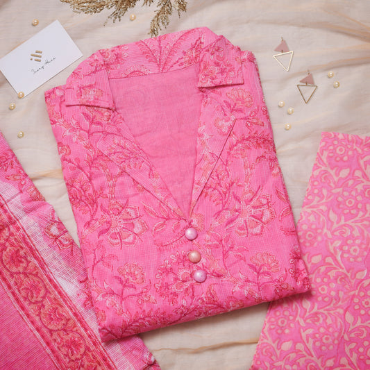 Ivory Hues Kota Kainaat Sur — Kota Doria kurta set Singapore