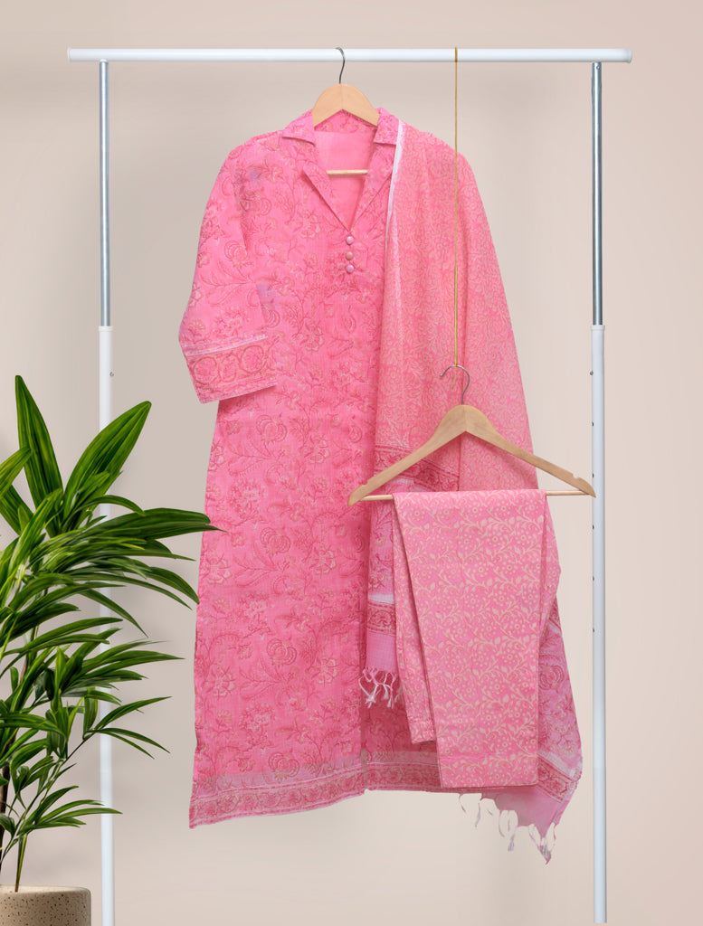 Ivory Hues Kota Kainaat Sur Kota Doria kurta set — Indian ethnic wear Singapore