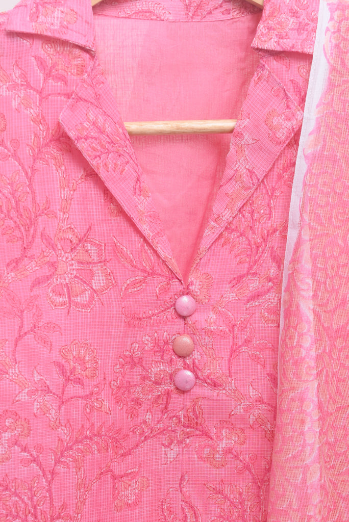 Ivory Hues Kota Kainaat Sur Kota Doria kurta set — Indian ethnic wear Singapore