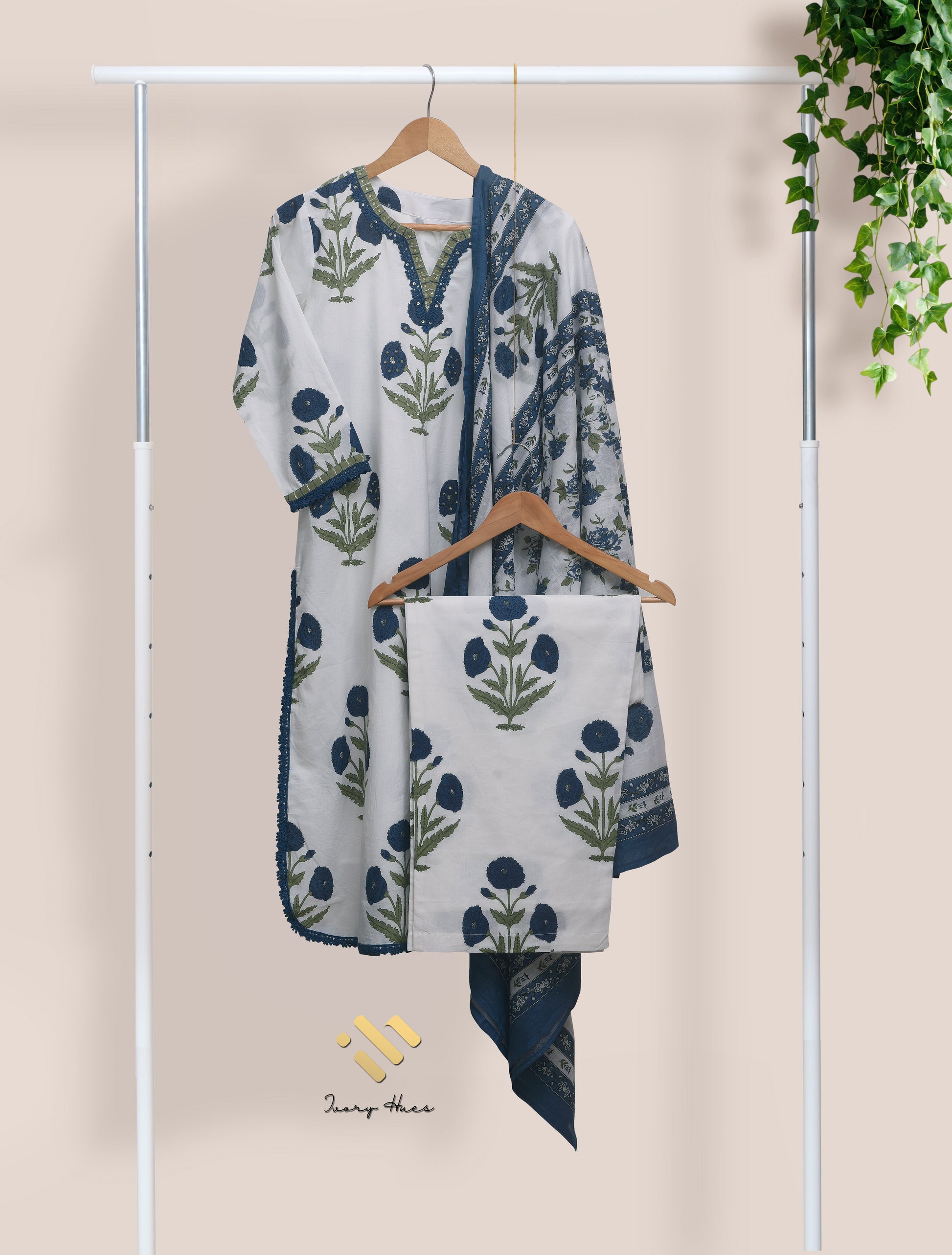 Ivory Hues Malhar Sagar Indian ethnic kurta set — Indian ethnic wear Singapore