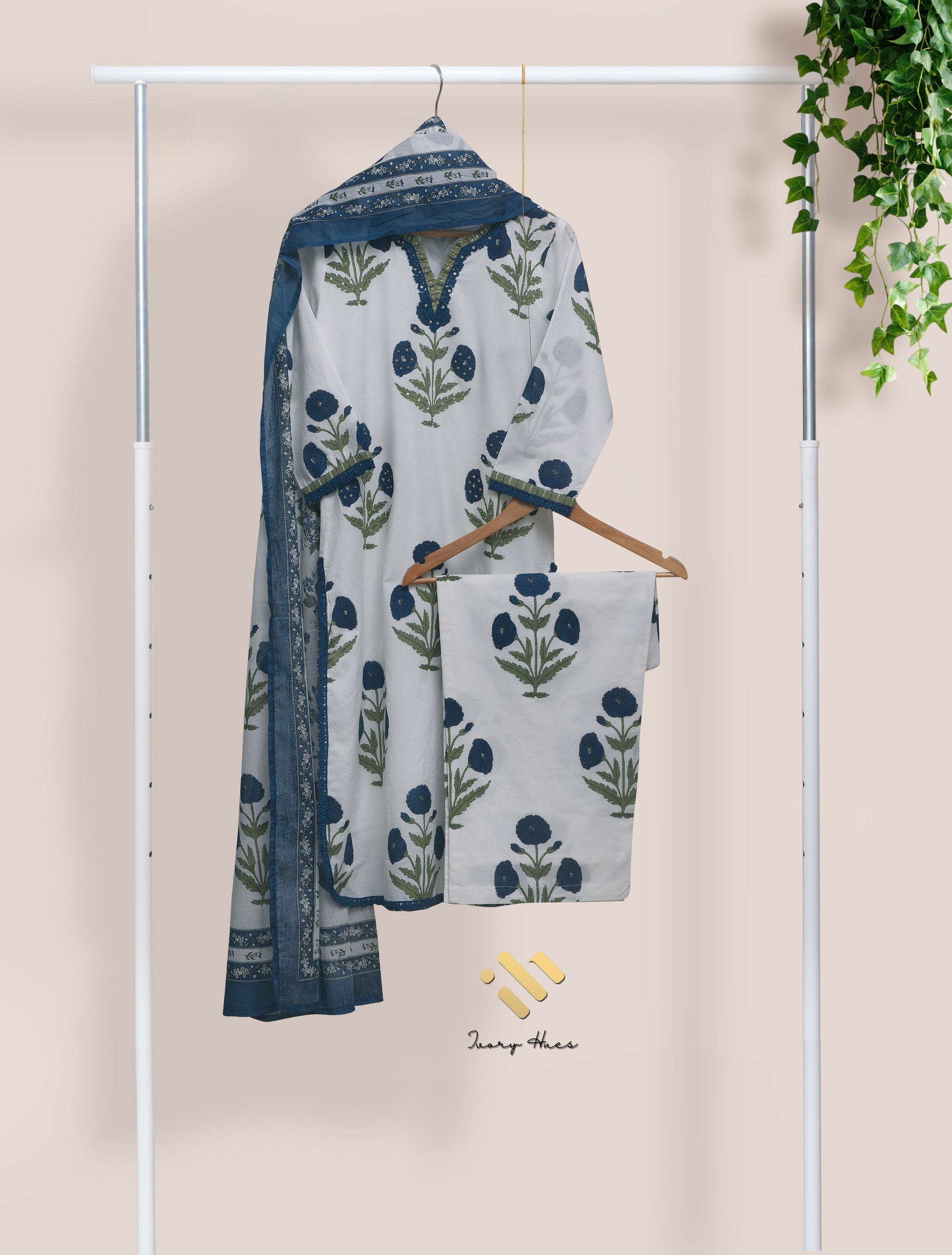 Ivory Hues Malhar Sagar Indian ethnic kurta set — Indian ethnic wear Singapore