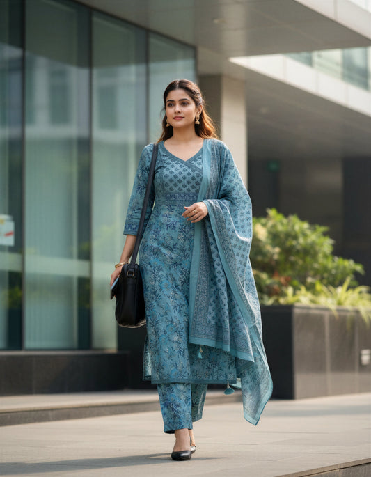 Ivory Hues Anokhi Aasman — Indian ethnic kurta set Singapore