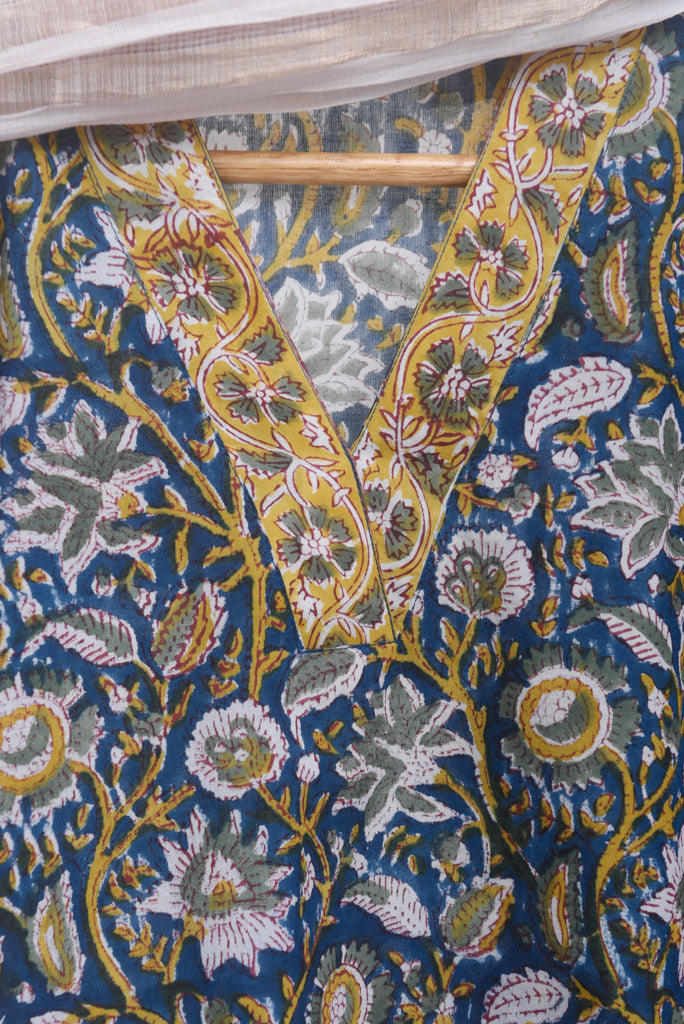 Ivory Hues Anokhi Nandini handblock print cotton kurta set — Indian ethnic wear Singapore