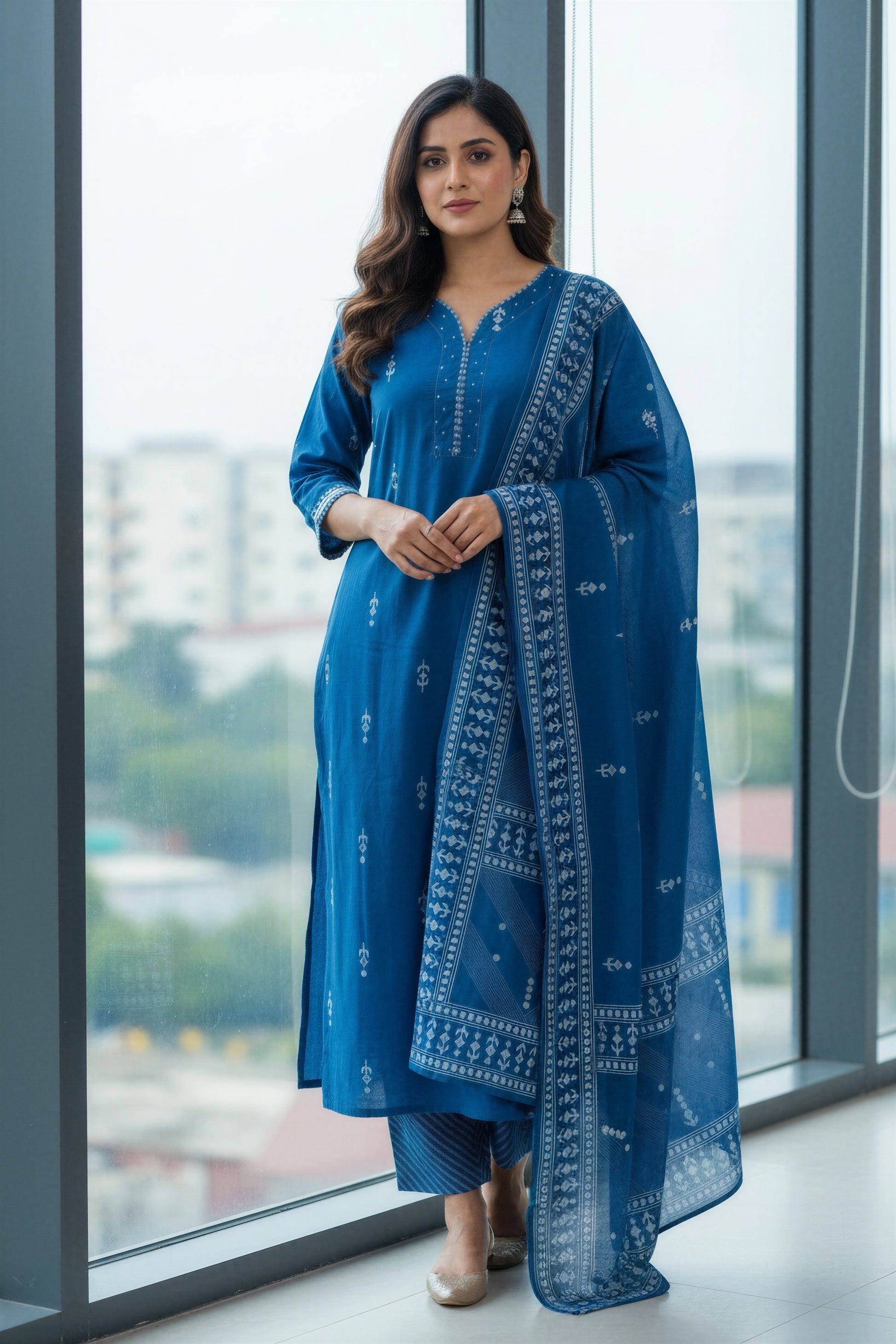 Ivory Hues Anokhi Tarini Indian ethnic kurta set — Indian ethnic wear Singapore