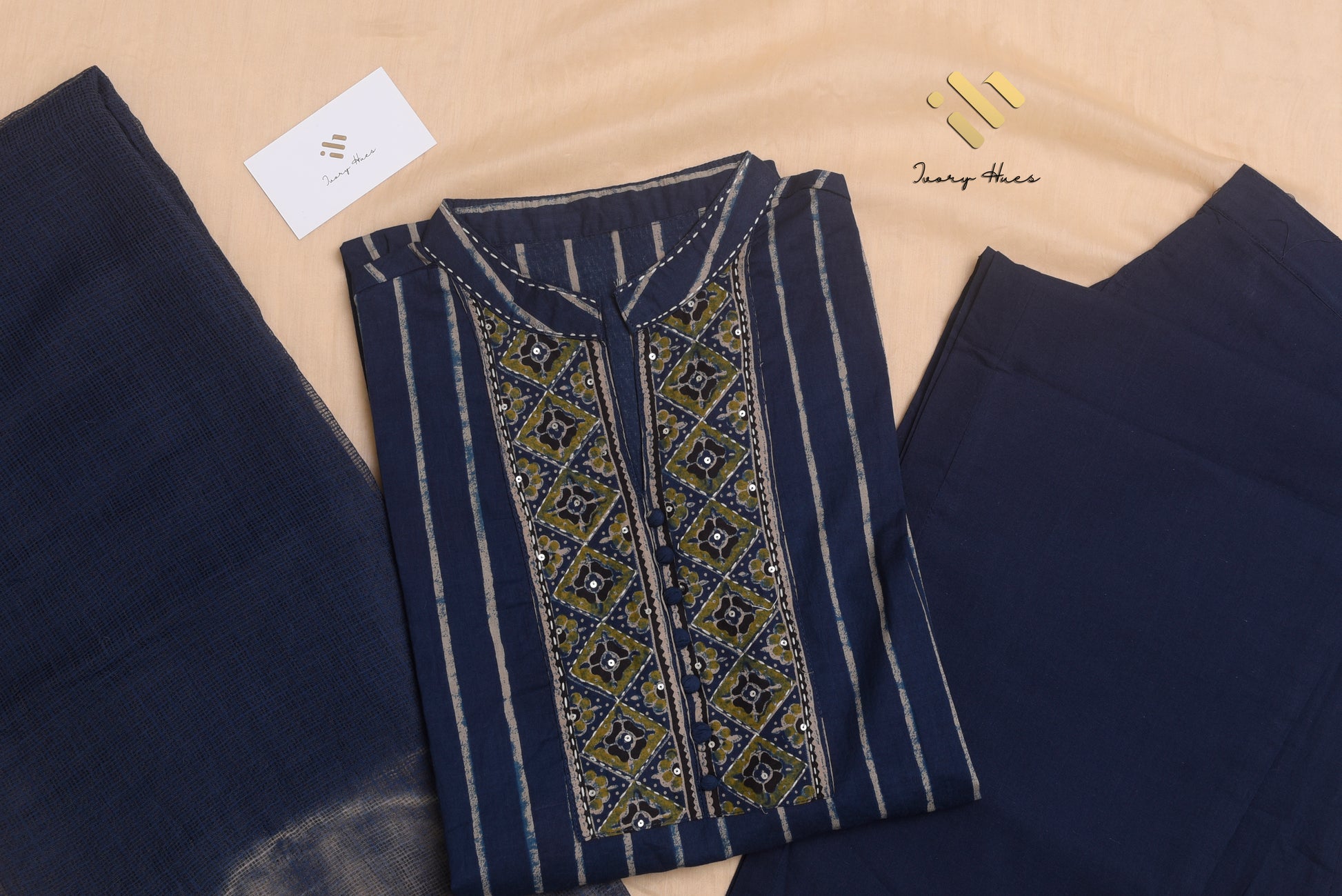 Ivory Hues Anokhi Zariya Indian ethnic kurta set — Indian ethnic wear Singapore
