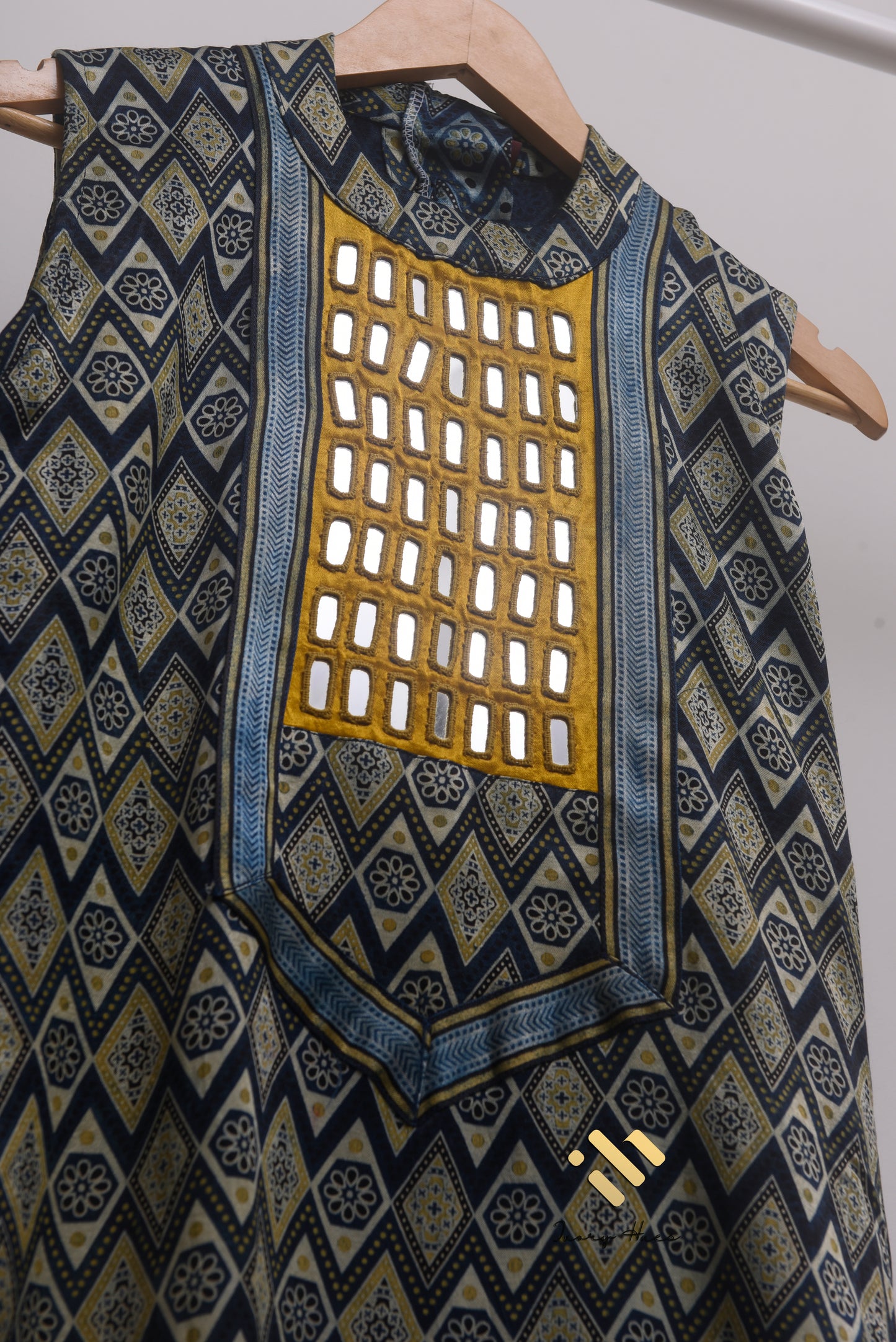 Ivory Hues Gulmarg Tana handblock print cotton kurti — Indian ethnic wear Singapore