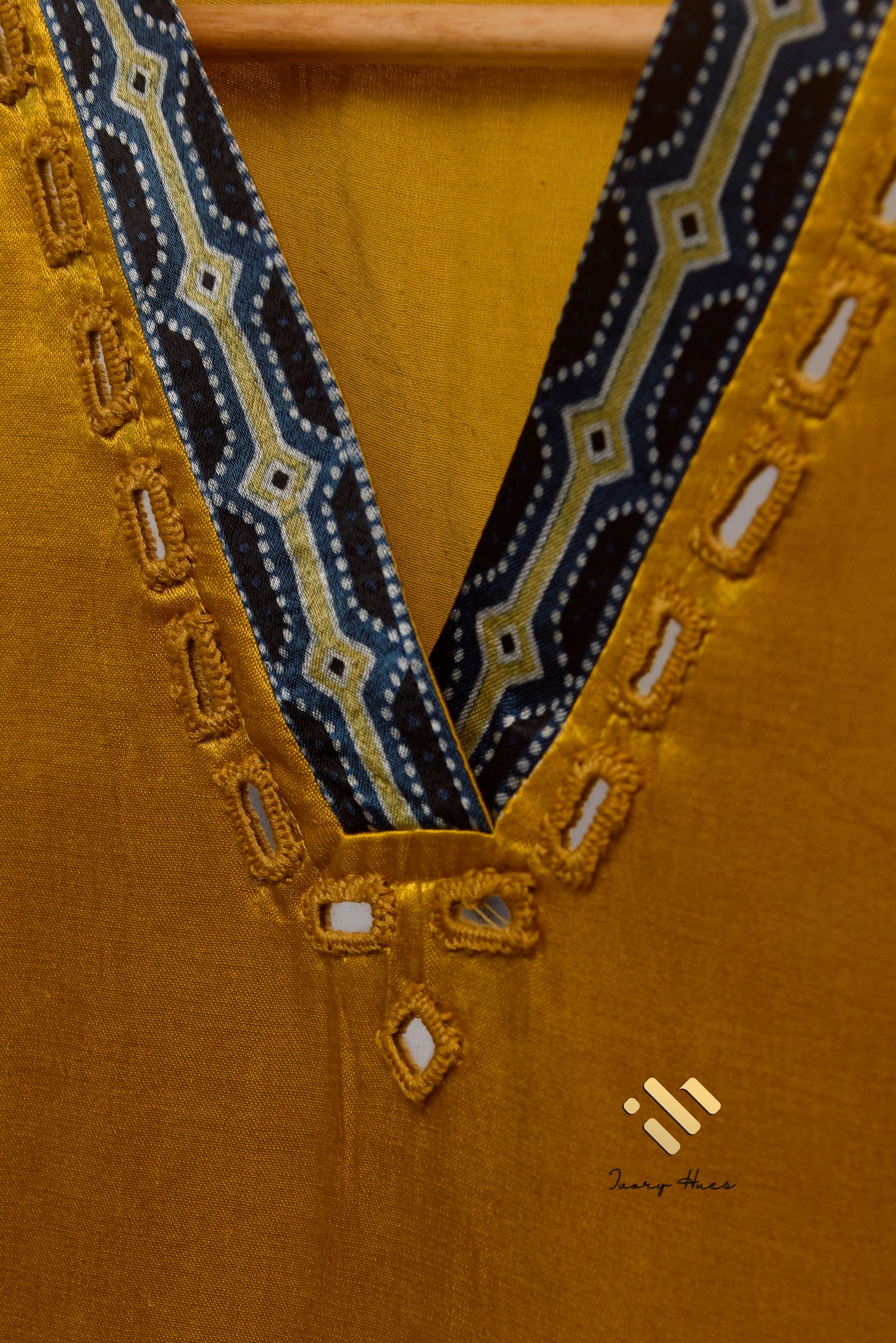 Ivory Hues Gulmarg Tarang handblock print cotton kurti — Indian ethnic wear Singapore