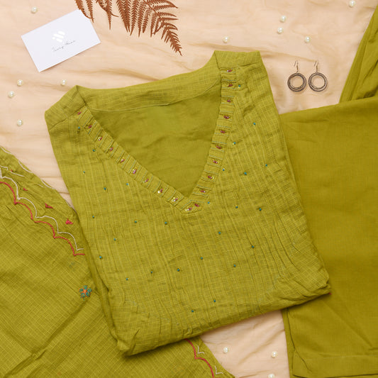 Ivory Hues Kota Kainaat Pankhudi — Kota Doria kurta set Singapore
