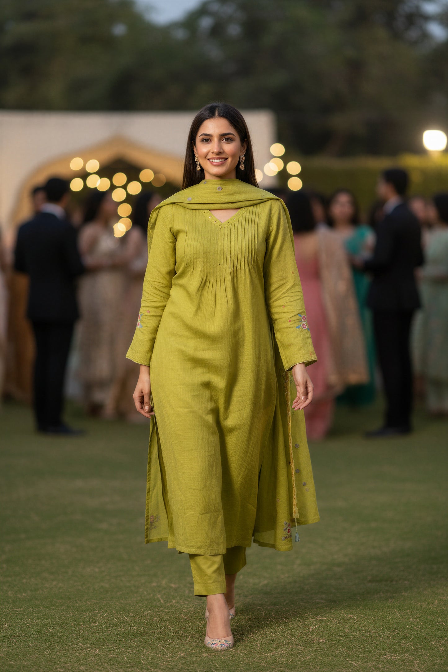 Ivory Hues Kota Kainaat Pankhudi Kota Doria kurta set — Indian ethnic wear Singapore