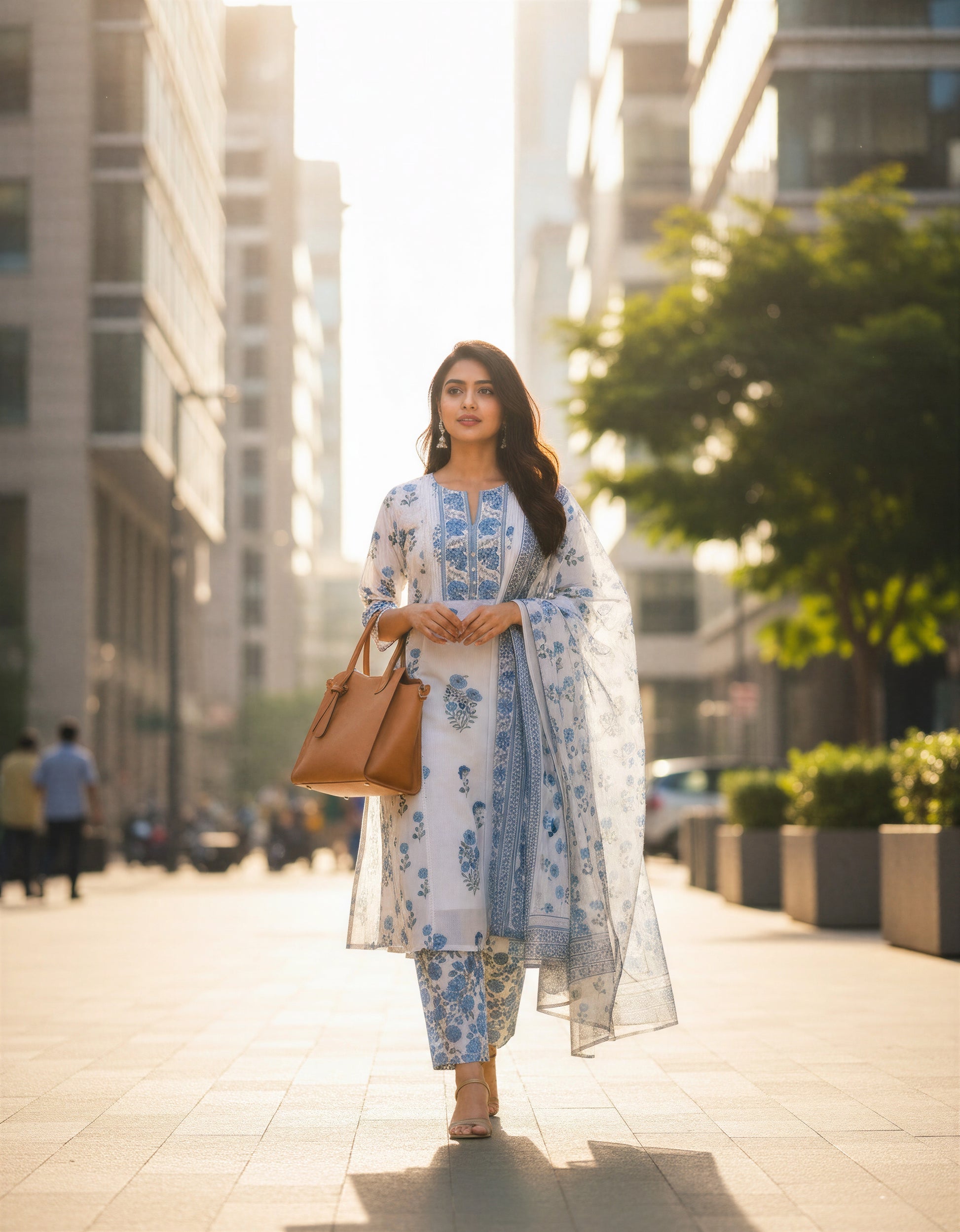 Ivory Hues Malhar Boond — handblock print cotton kurta set Singapore