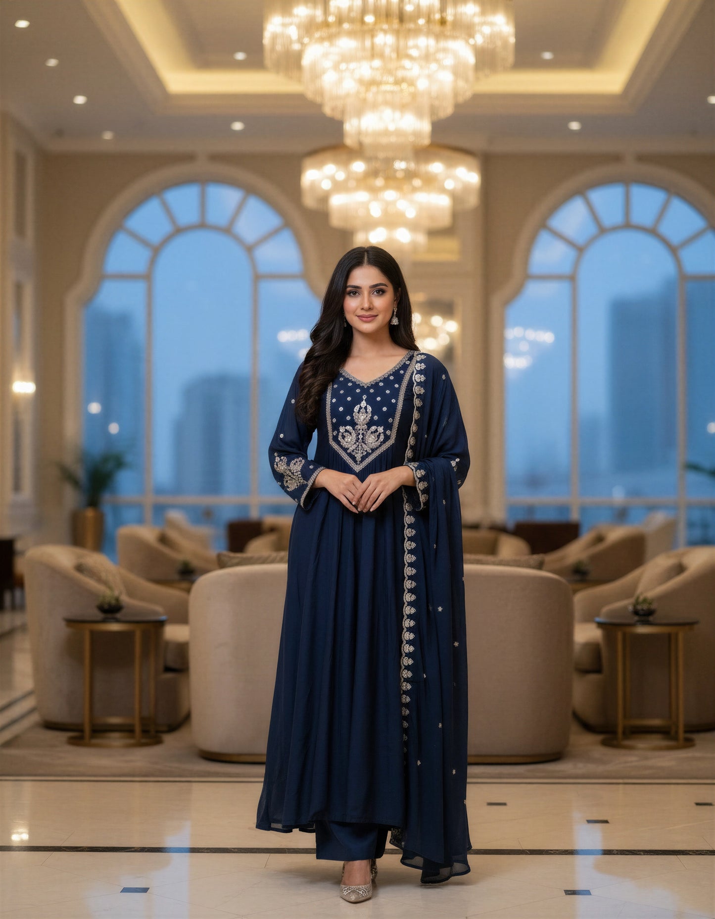 Ivory Hues Noor Amara — Indian ethnic kurta set Singapore