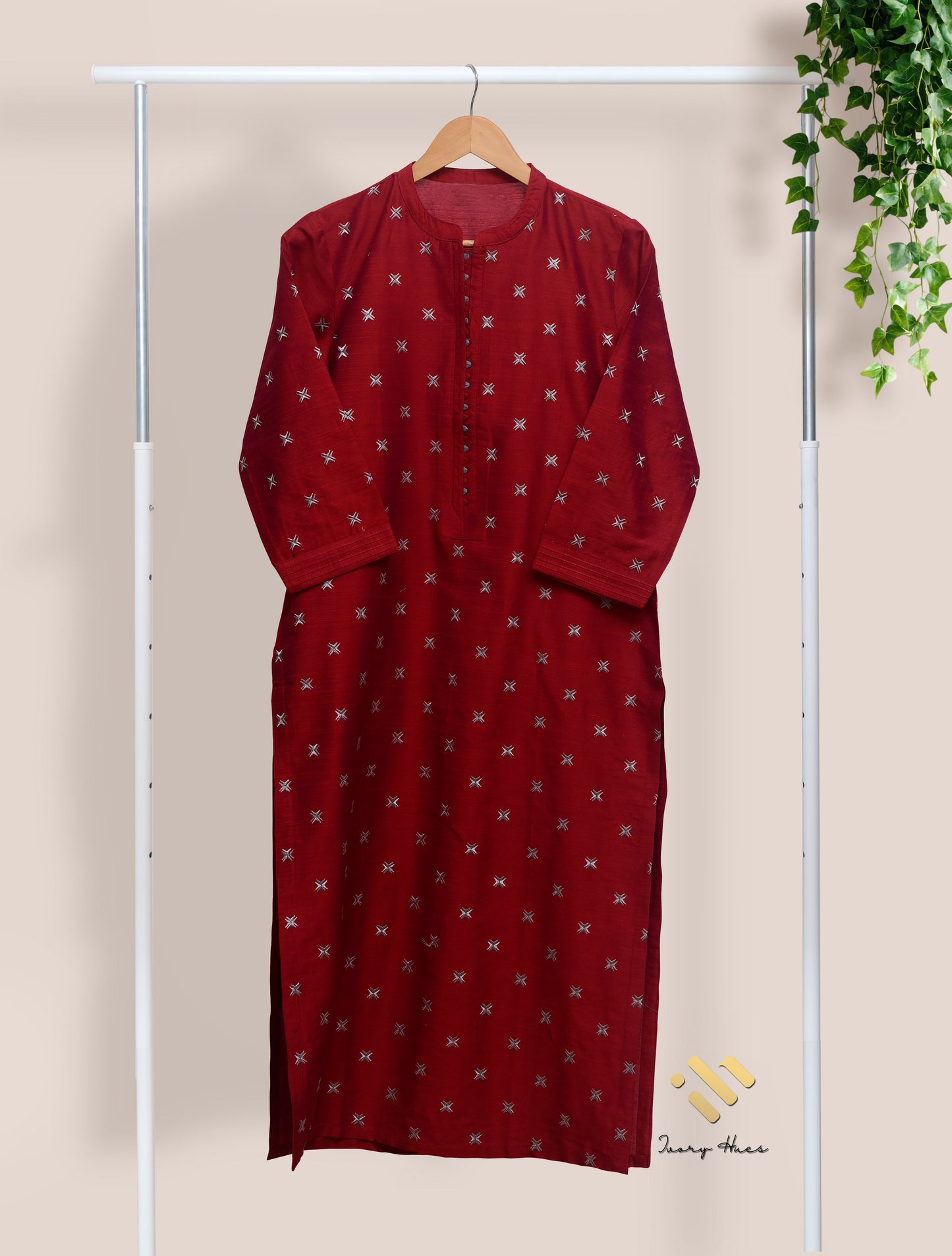 Ivory Hues Noor Anaya handblock print cotton kurta set — Indian ethnic wear Singapore