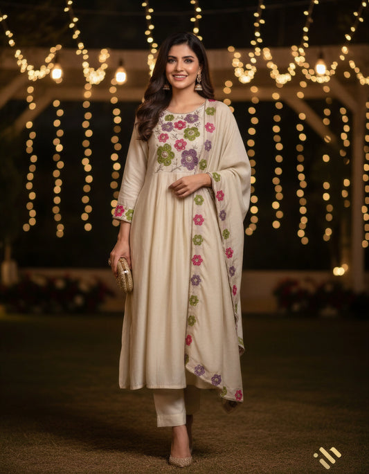 Ivory Hues Noor Aria — Indian ethnic kurta set Singapore