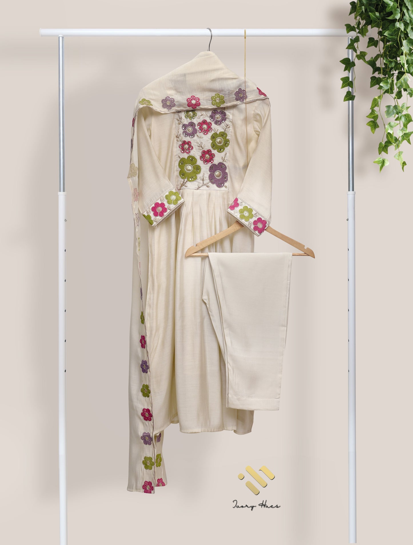Ivory Hues Noor Aria Indian ethnic kurta set — Indian ethnic wear Singapore