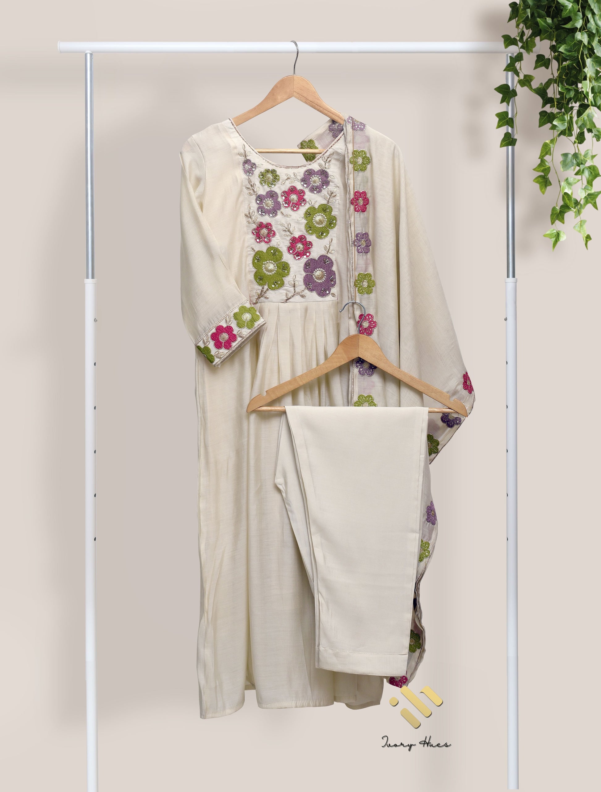 Ivory Hues Noor Aria Indian ethnic kurta set — Indian ethnic wear Singapore