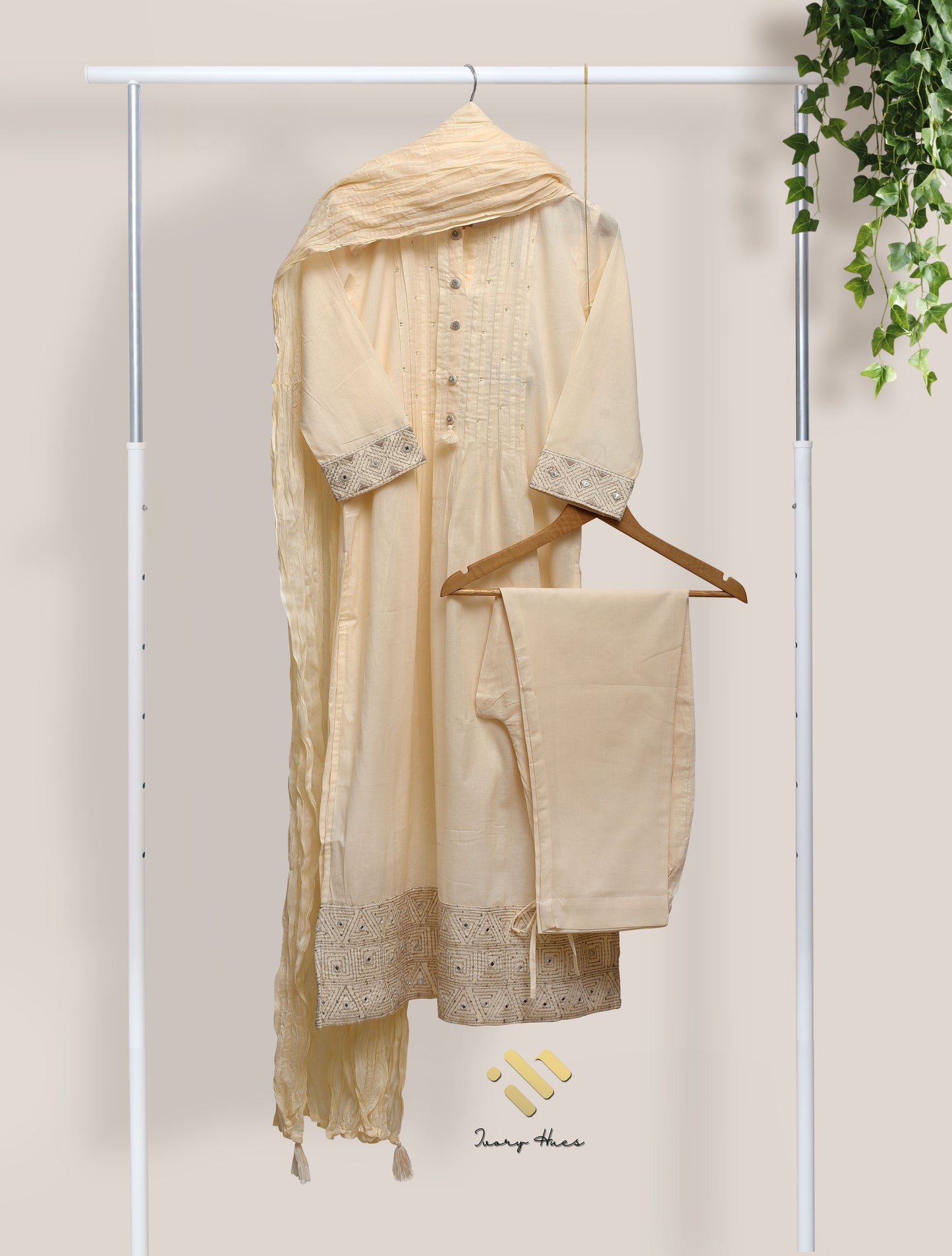 Ivory Hues Noor Elina Indian ethnic kurta set — Indian ethnic wear Singapore