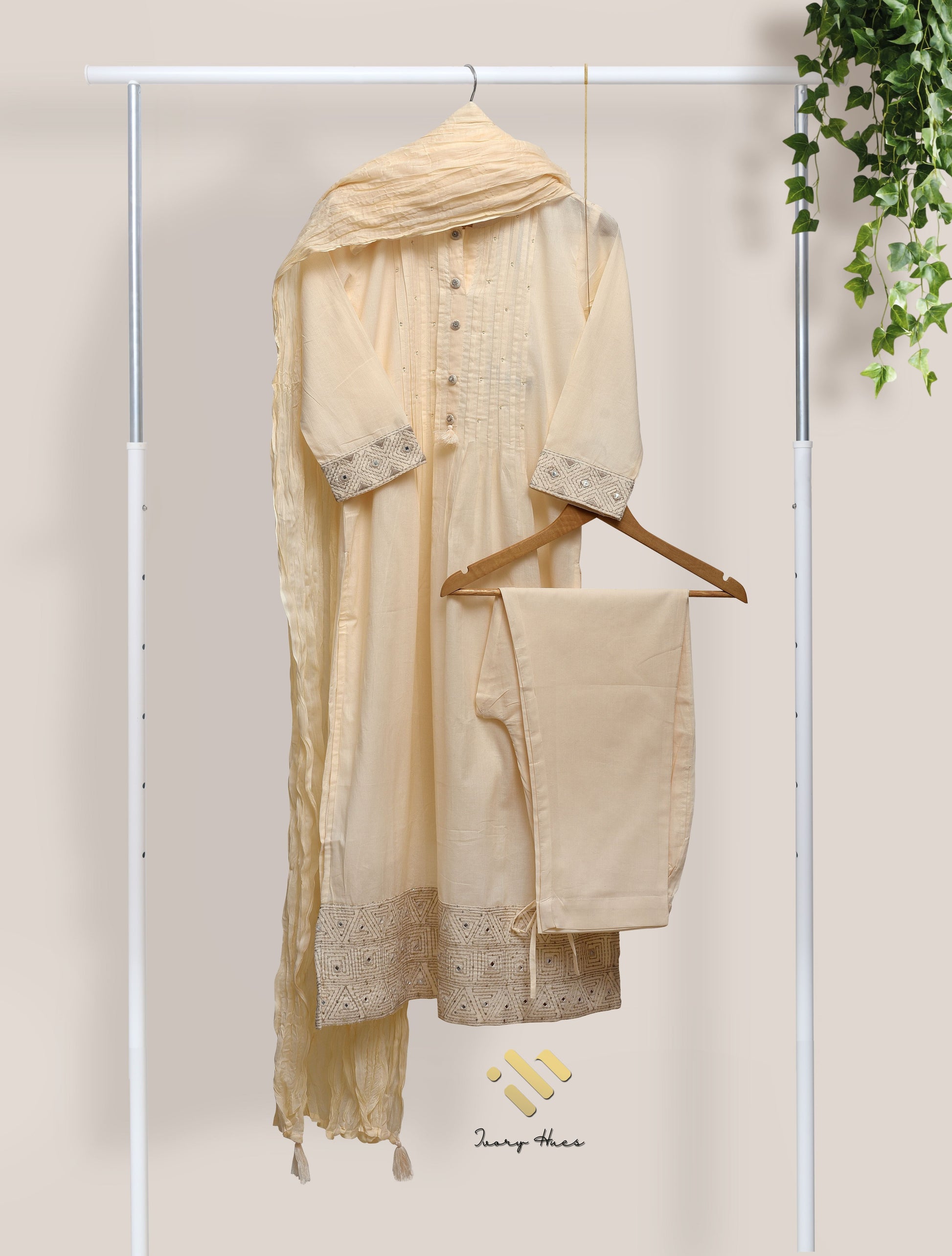 Ivory Hues Noor Elina Indian ethnic kurta set — Indian ethnic wear Singapore