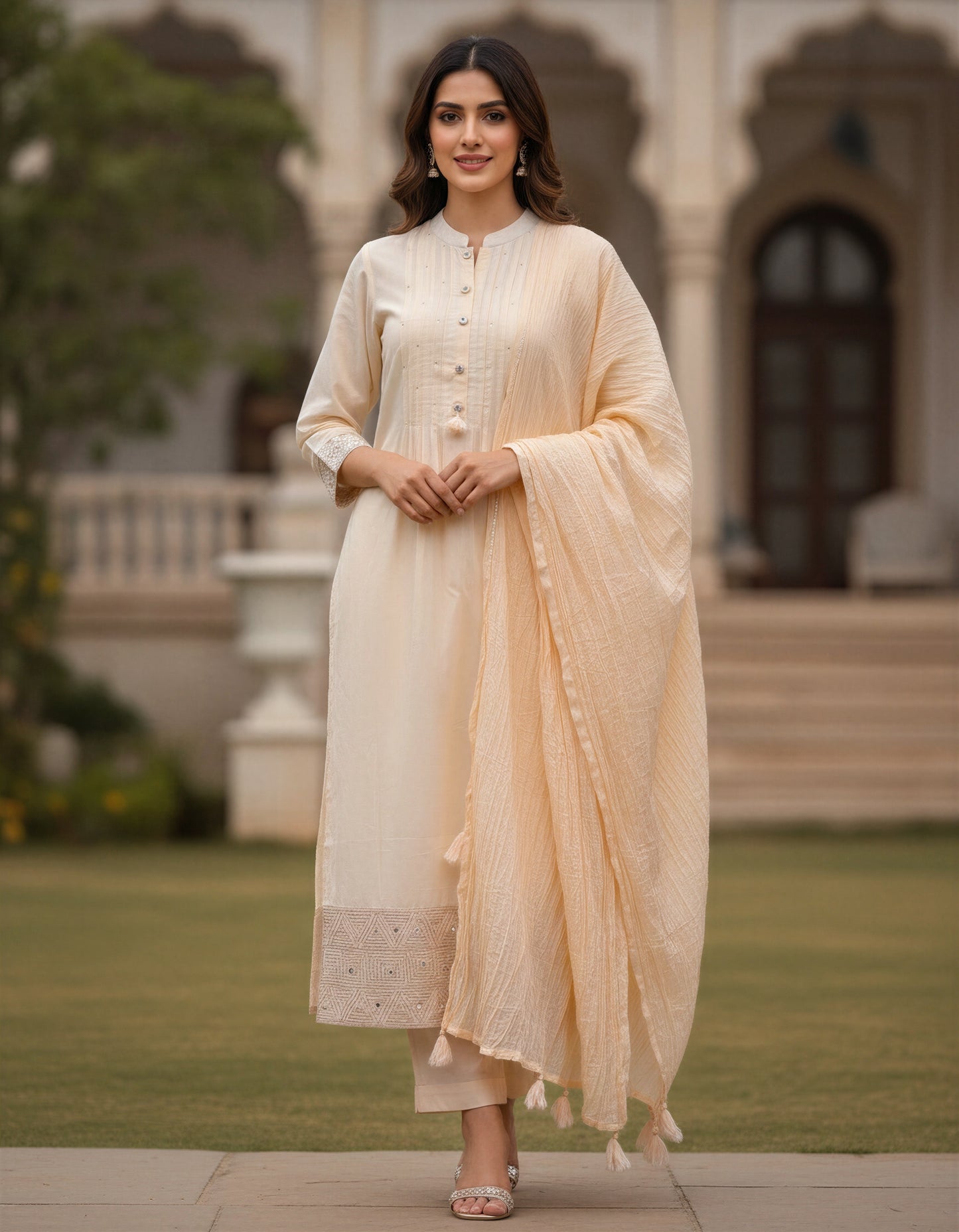 Ivory Hues Noor Elina — Indian ethnic kurta set Singapore