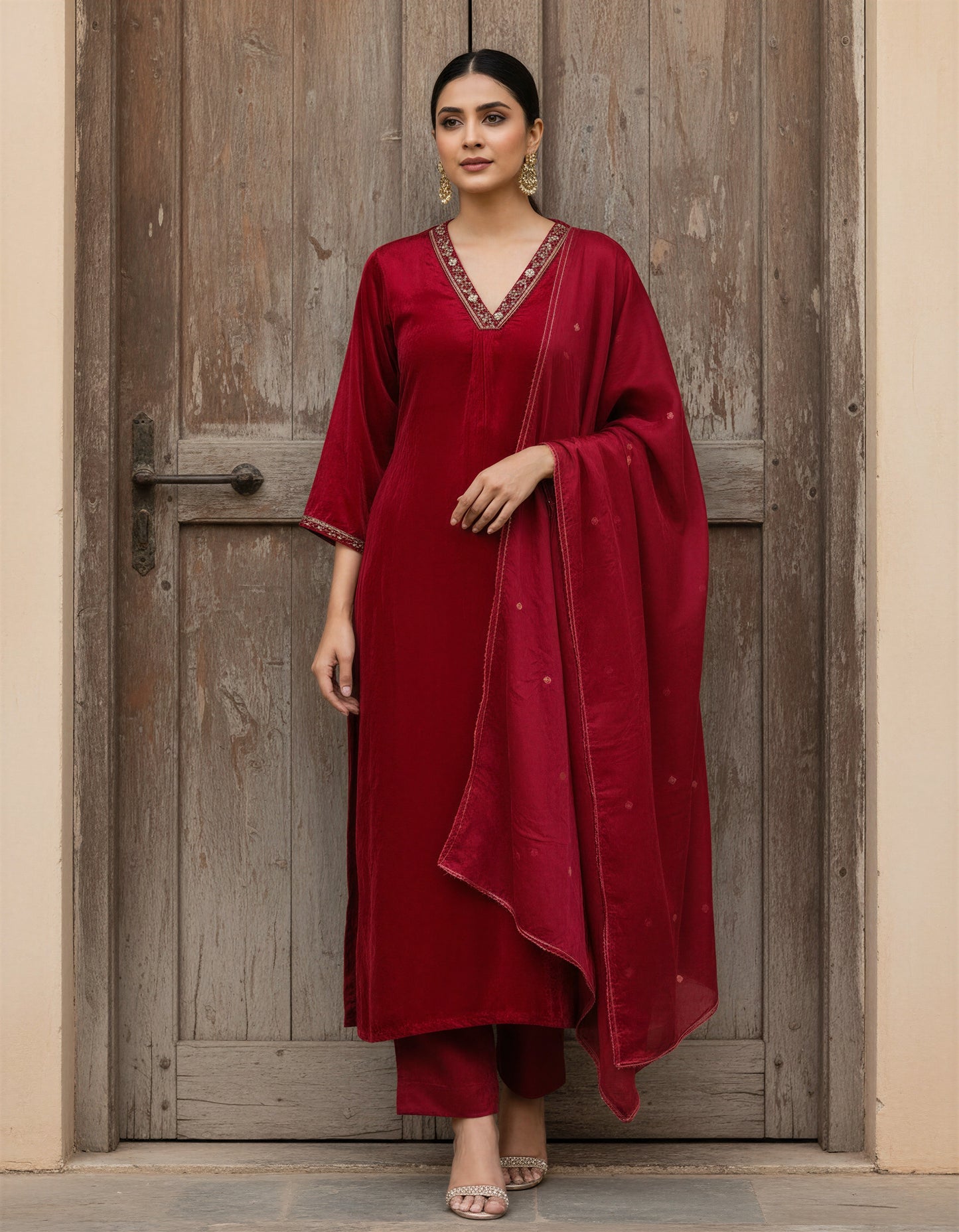 Ivory Hues Noor Sindoor — Indian ethnic kurta set Singapore