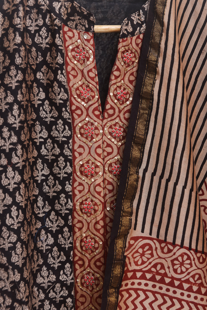 Ivory Hues Raaga Bhairavi Chanderi kurta set — Indian ethnic wear Singapore