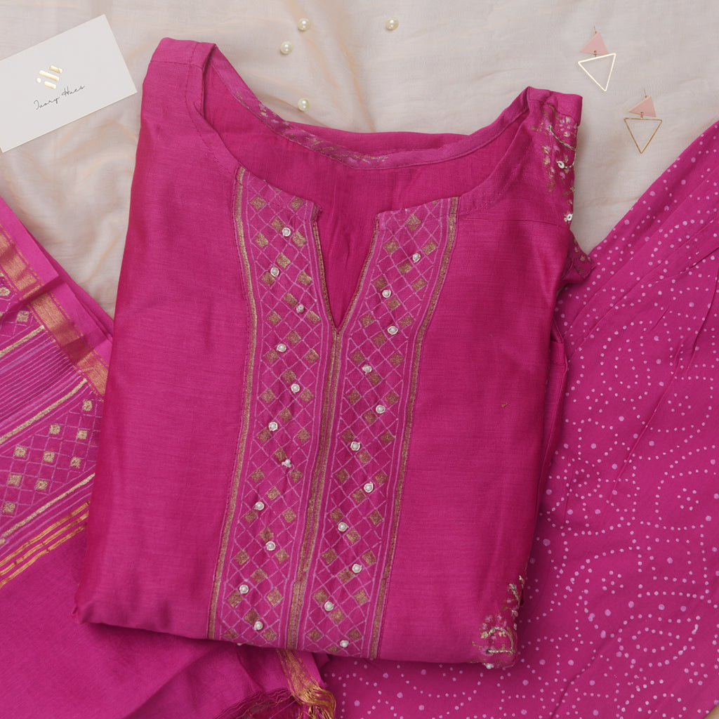 Ivory Hues Raaga Mohini — Chanderi kurta set Singapore