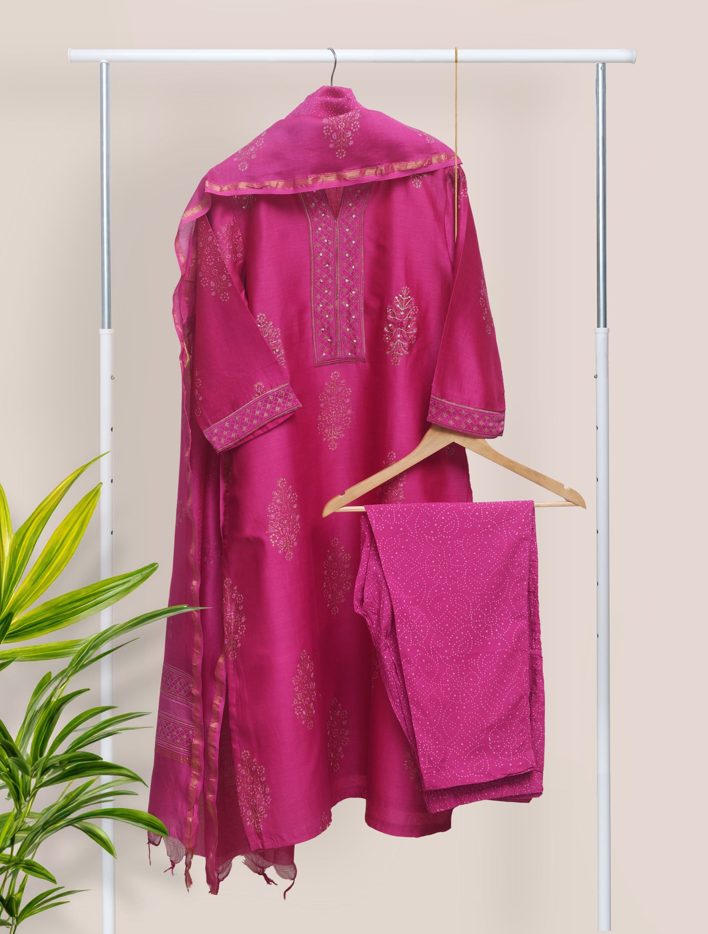 Ivory Hues Raaga Mohini Chanderi kurta set — Indian ethnic wear Singapore