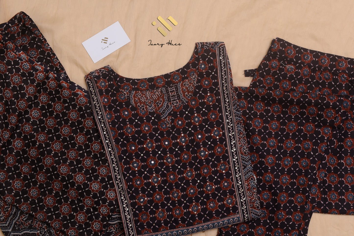 Ivory Hues Sunehri Utsaah Indian ethnic kurta set — Indian ethnic wear Singapore