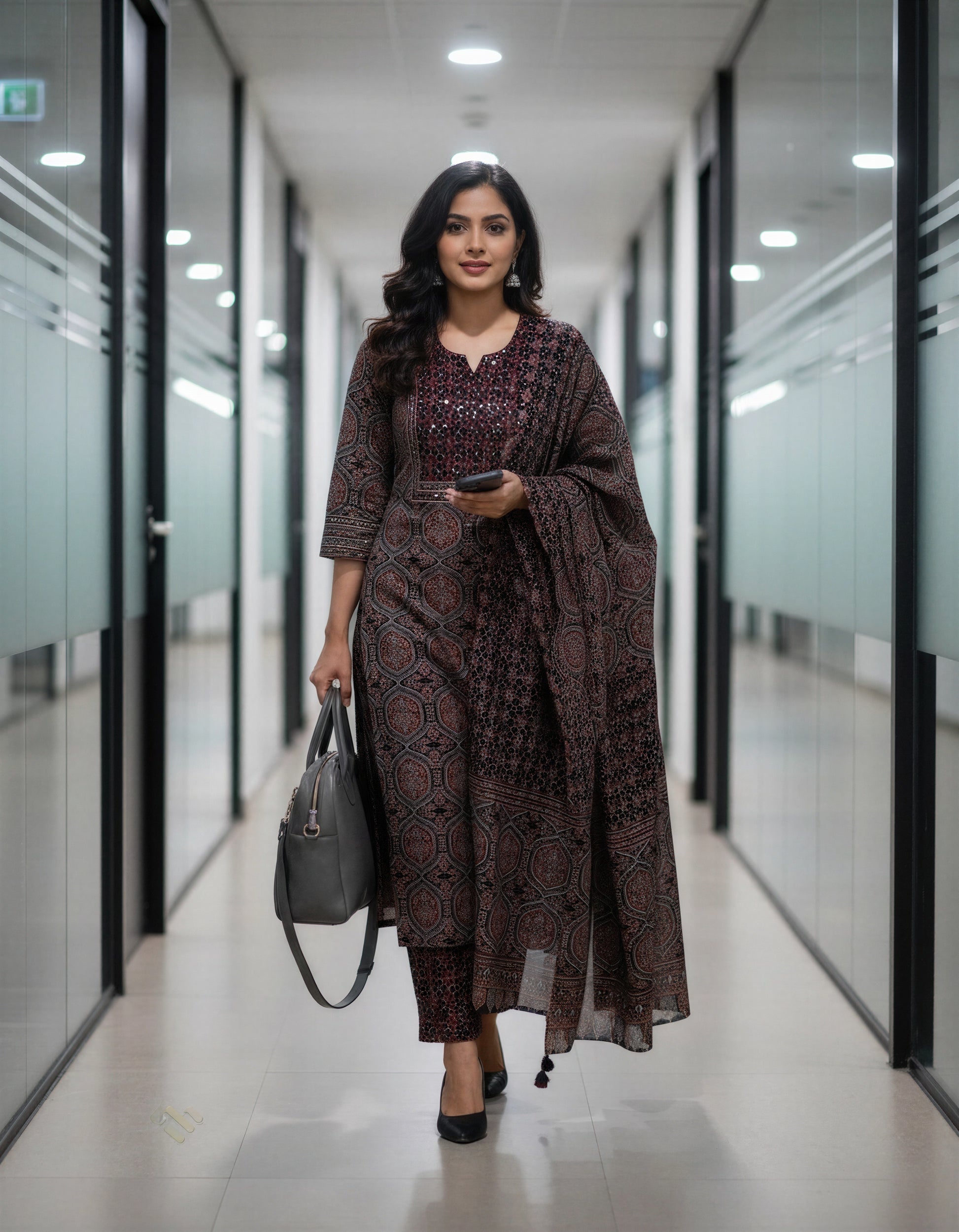 Ivory Hues Sunehri Utsaah — Indian ethnic kurta set Singapore