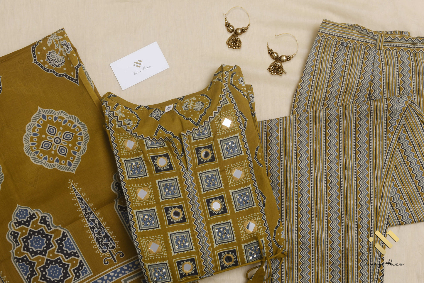 Ivory Hues Sunehri Haldi Indian ethnic kurta set — Indian ethnic wear Singapore