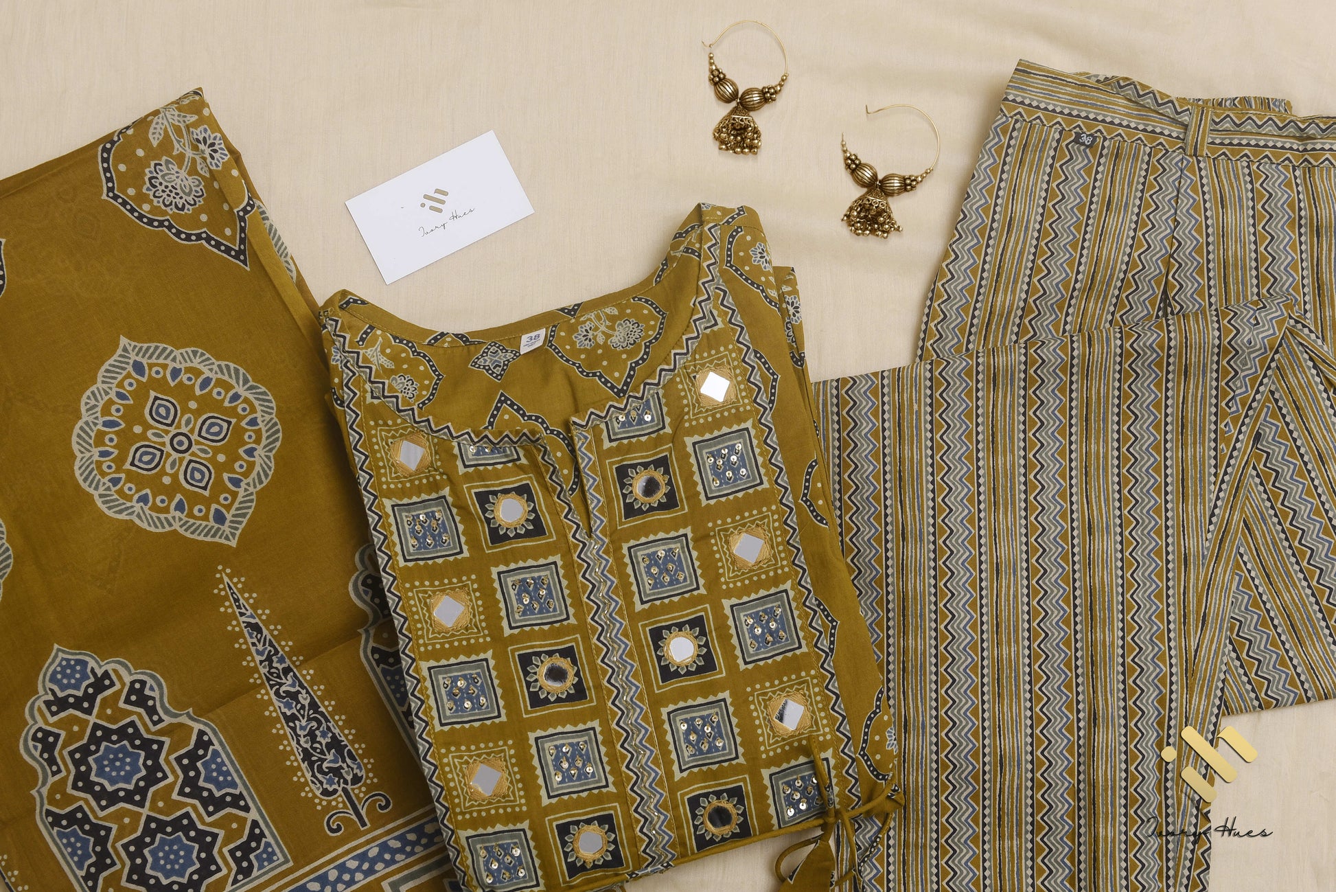 Ivory Hues Sunehri Haldi Indian ethnic kurta set — Indian ethnic wear Singapore