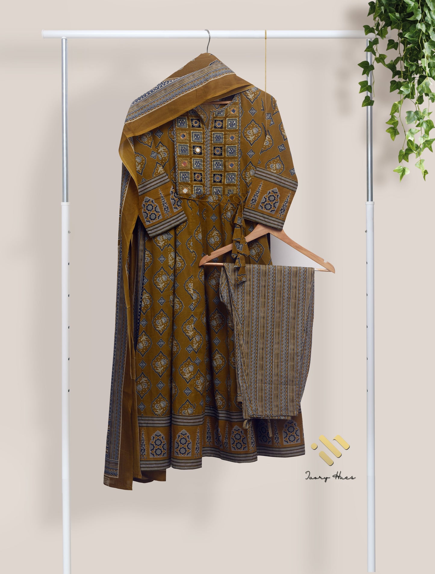 Ivory Hues Sunehri Haldi Indian ethnic kurta set — Indian ethnic wear Singapore