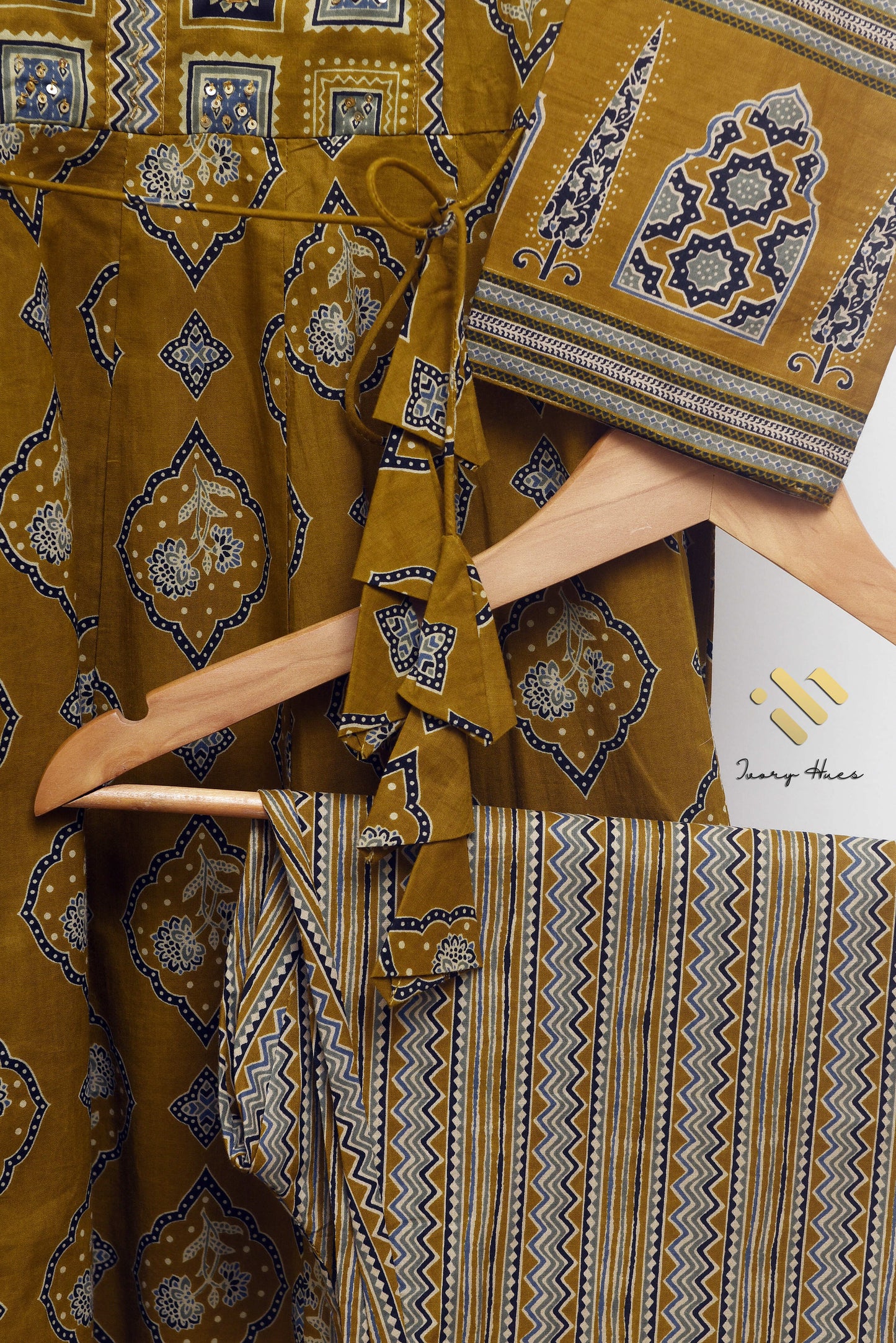 Ivory Hues Sunehri Haldi Indian ethnic kurta set — Indian ethnic wear Singapore