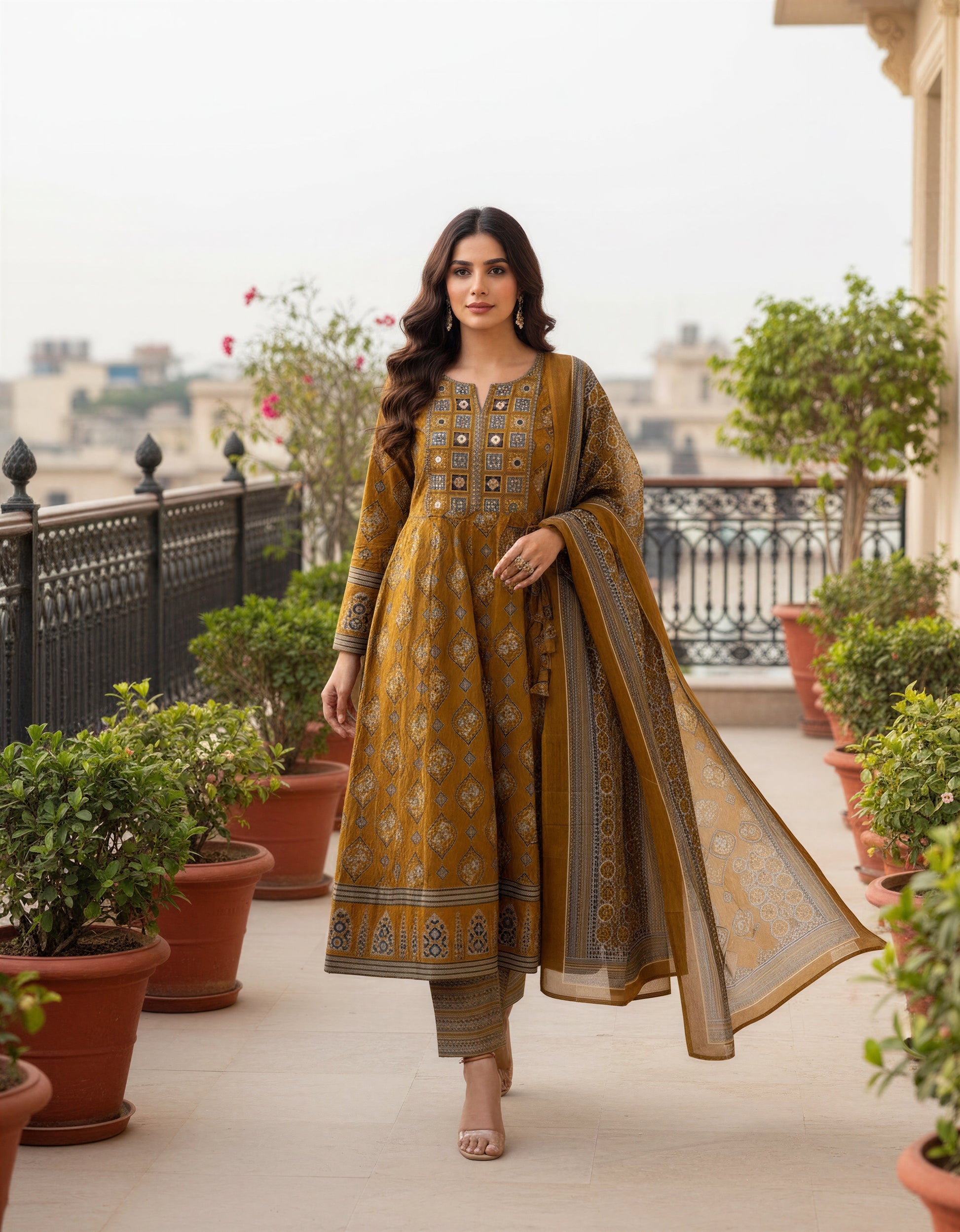 Ivory Hues Sunehri Haldi — Indian ethnic kurta set Singapore