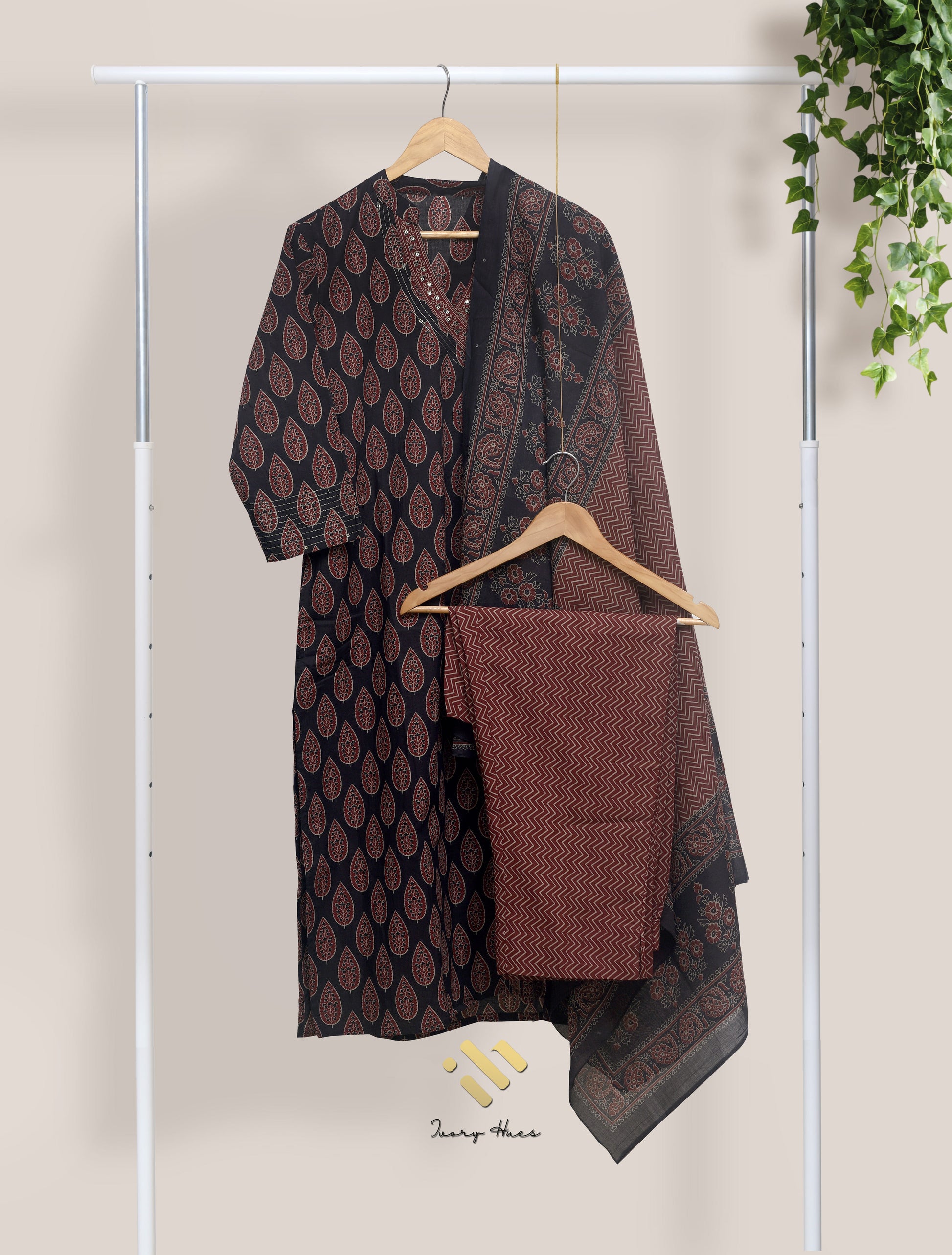 Ivory Hues Sunehri Kanak Indian ethnic kurta set — Indian ethnic wear Singapore