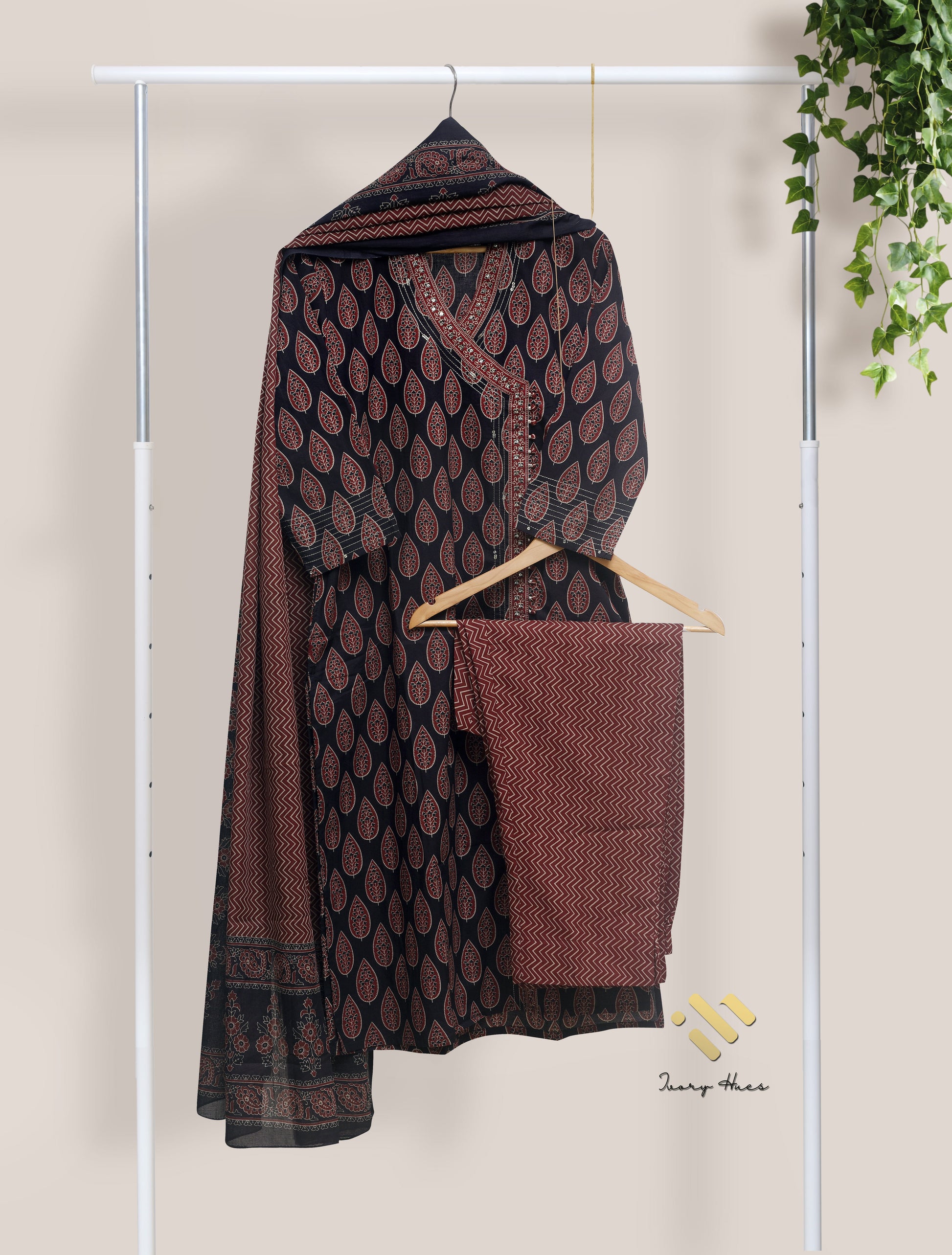 Ivory Hues Sunehri Kanak Indian ethnic kurta set — Indian ethnic wear Singapore