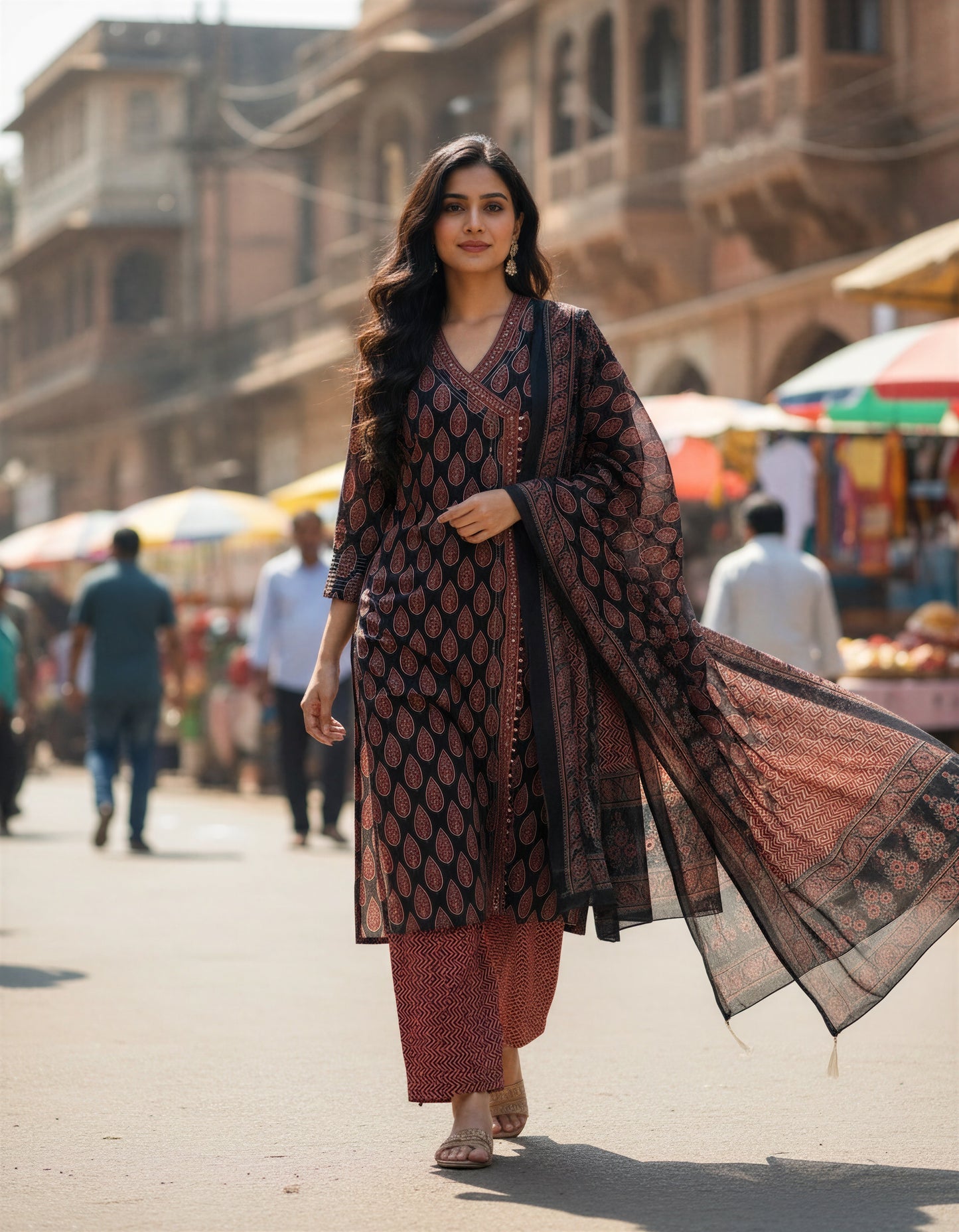 Ivory Hues Sunehri Kanak — Indian ethnic kurta set Singapore