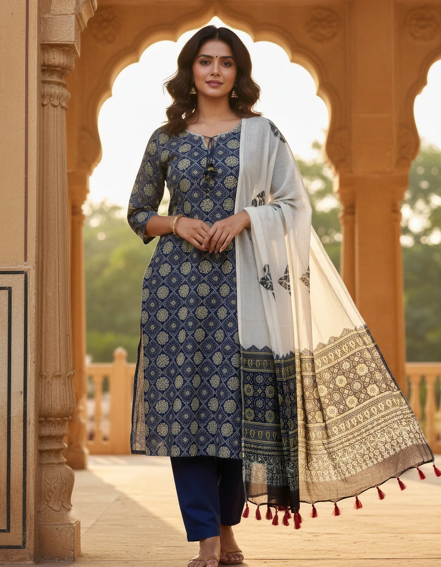 Ivory Hues Sunehri Pal — Indian ethnic kurta set Singapore